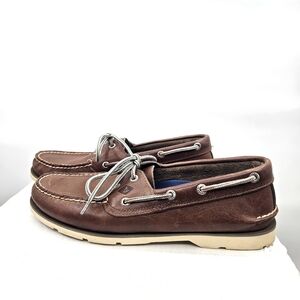 Sperry Leeward Two Eye Yacht Club Brown Boat Shoes Size 9